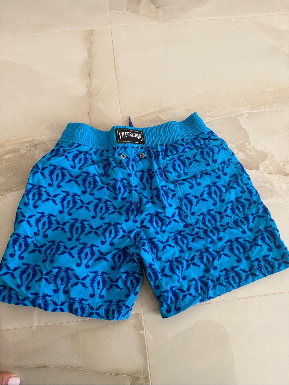 Vilebrequin Turquoise Elastic Waist Swim Shorts